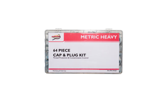 Metric Heavy DIN 2353 hydraulic cap and plug kit in carry case
