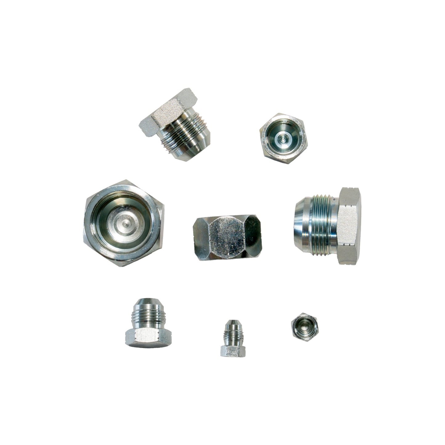 JIC 37° hydraulic cap and plug kit contents